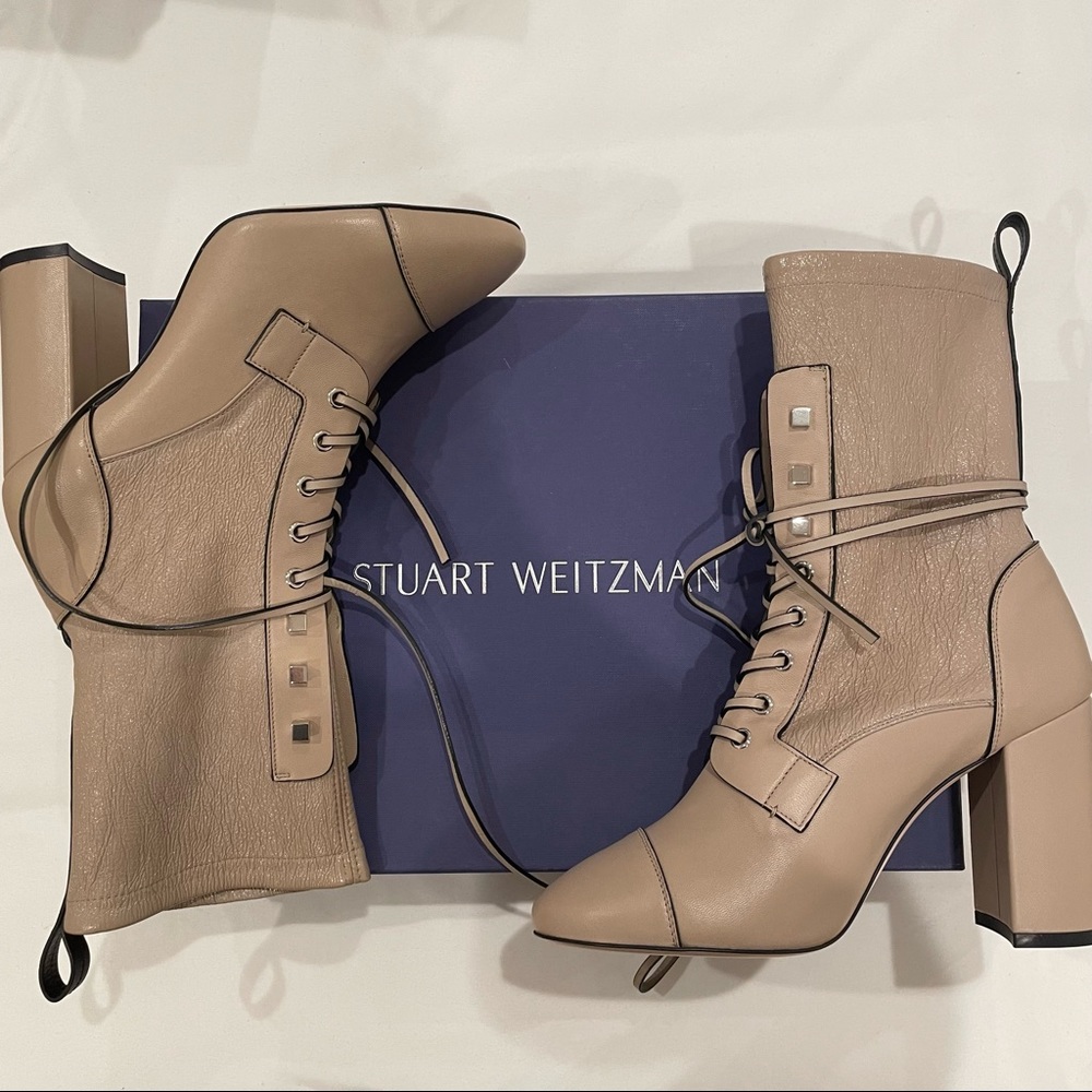 Stuart Weitzman Veruka Boots Size 10 Beige/Stone